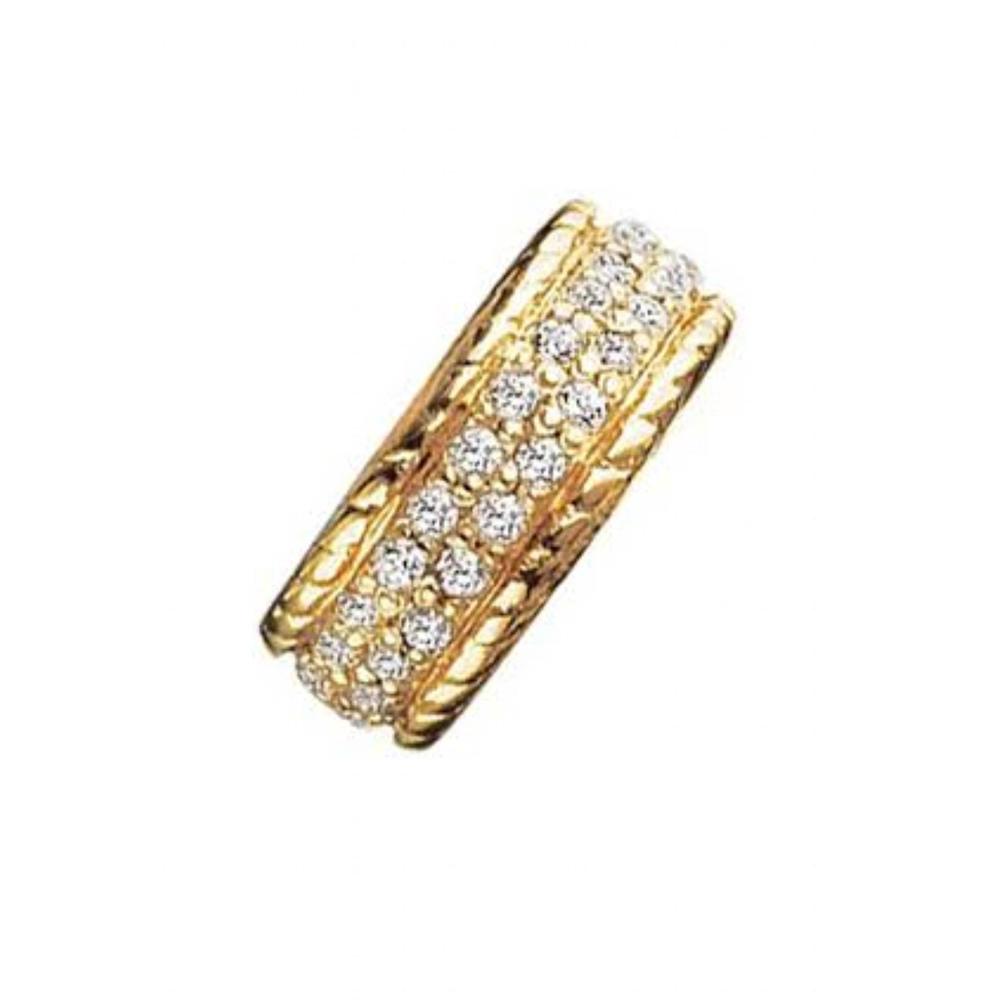 NEW STORY JEWELLERY women's 18k plate twin ring spacer in gold